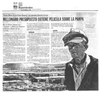 Millonario presupuesto obtiene película sobre la pampa