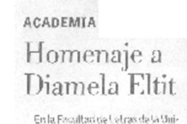 Homenaje a Diamela Eltit