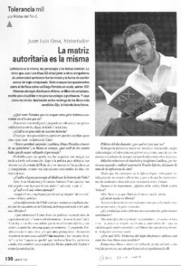 La matriz autoritaria es la misma (entrevista)