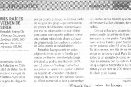 Mis raíces vienen de Siria