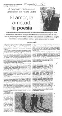 El amor, la amistad, la poesía