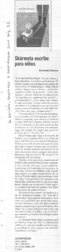 Skármeta escribe para niños