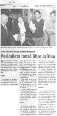 Periodista lanzó libro crítico