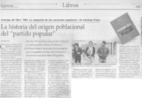 La historia del origen poblacional del "partido popular"