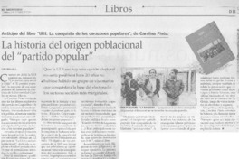 La historia del origen poblacional del "partido popular"