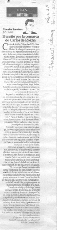 Tránsito por la comarca de Carlos de Rokha