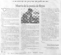 Muerte de la poesía de Reyes