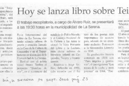 Hoy se lanza libro sobre Teillier