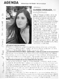 Claudia Apablaza, su autoformato (entrevista)