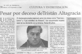 Pesar por deceso de Tristán Altagracia