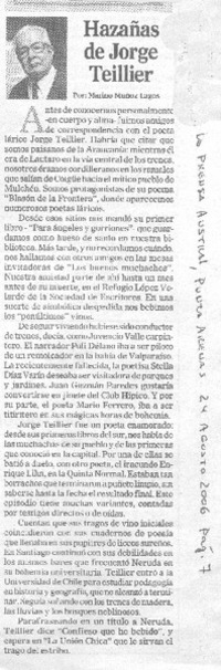 Hazañas de Jorge Teiller