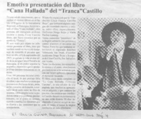 Emotiva presentación del libro "Cana hallada" del "Tranca" Castillo