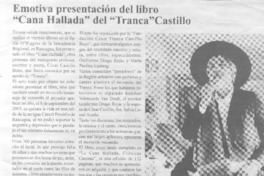 Emotiva presentación del libro "Cana hallada" del "Tranca" Castillo