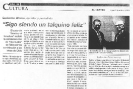 "Sigo siendo un talquino feliz"