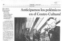 Anticipamos los polémicos artefactos de Nicanor Parra en el Centro Cultural Palacio de la Moneda