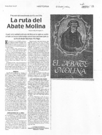 La ruta del Abate Molina