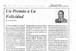 Un premio a la felicidad