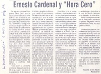 Ernesto Cardenal y "Hora cero"