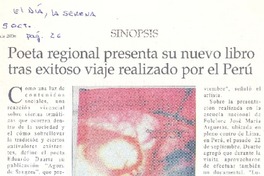 Poeta regional presenta su nuevo libro tras exitoso viaje realizado por el Perú