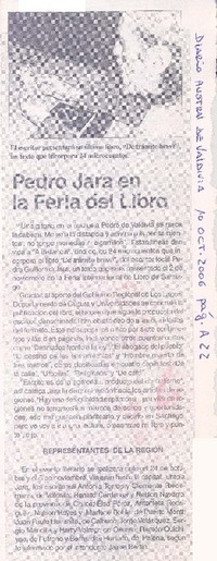 Pedro Jara en la Feria del Libro
