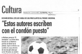 Estos autores escriben con el condón puesto