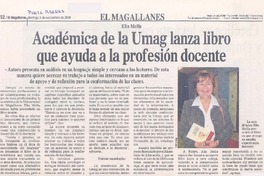Elia Mella : Académica de la Umag lanza libro que ayuda a la profesión docente