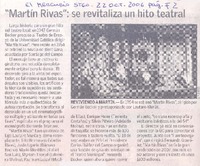 "Martín Rivas" : se revitaliza un hito teatral