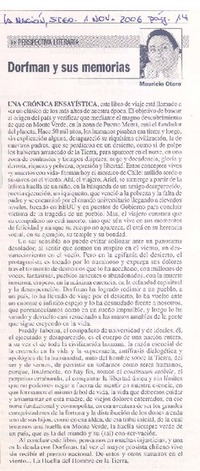 Dorfman y sus memorias