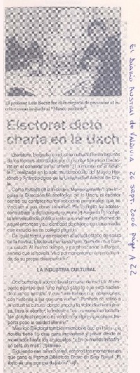 Electorat dictó charla en la Uach