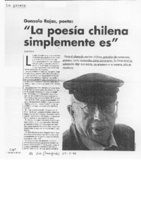 "La poesía chilena simplemente es" (entrevista)