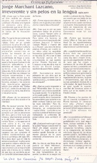 Jorge Marchant Lazcano, irreverente y sin pelos en la lengua