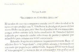 Recuerdos de Eduardo Anguita