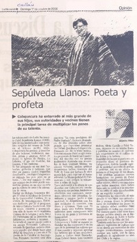 Sepúlveda Llanos : poeta y profeta