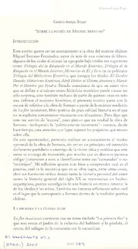 Sobre la poesía de Miguel Serrano