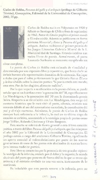 Carlos de Rokha, Pavana del gallo y el arlequín