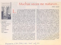 Muchas veces me mataron --