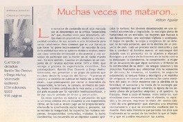 Muchas veces me mataron --