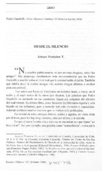 Desde el silencio