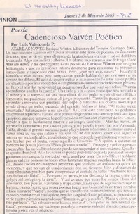 Poesía : Candecioso vaivén poético