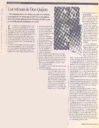 Los refranes de Don Quijote