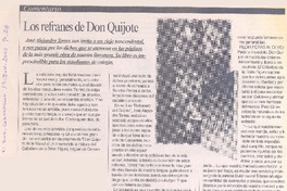 Los refranes de Don Quijote