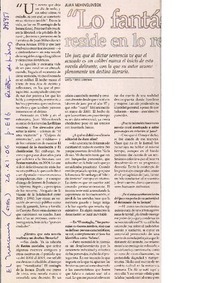 "Lo fantástico reside en lo real" (entrevista)