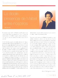 La doble presencia de Mabel entre nosotros