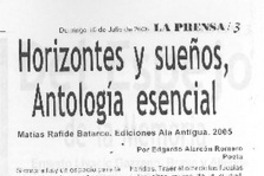Horizontes y sueños, antología esencial