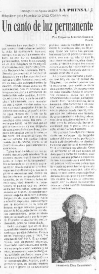 Un canto de luz permanente