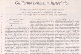 Guillermo Lohmann, historiador