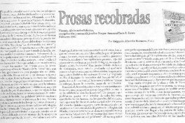 Prosas recobradas