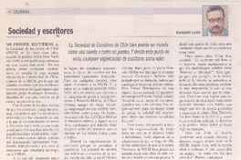 Sociedad y escritores