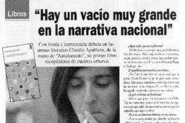 "Hay un vacío muy grande en la narrativa nacional" (entrevista)