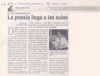 Con "transparencias" la poesía llega a las aulas